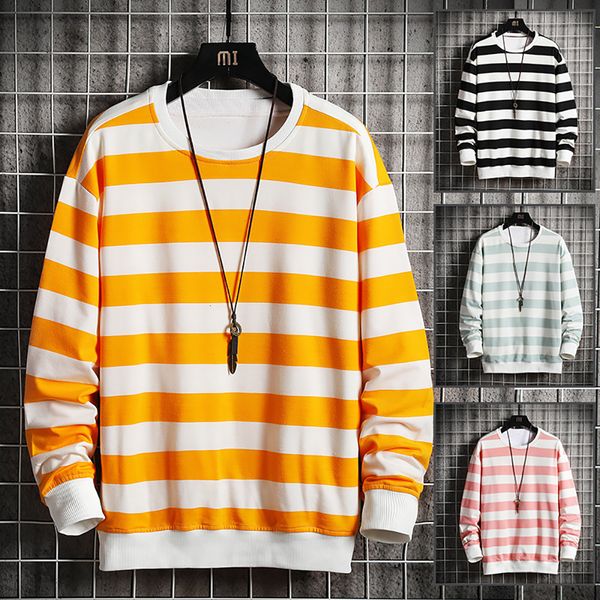 2021 new korea o-neck sweatshirt stripe pullover autumn winter mens long sleeve shirt street fashion sweatshirts nt5e, Black
2021 new korea o-neck sweatshirt stripe pullover autumn winter mens long sleeve shirt street fashion sweatshirts nt5e, Black