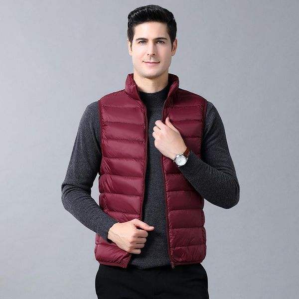 men's vest winter simple men ultra light duck down vest jacket men's cotton warm jacket casual short sleeveless waistcoat, Black;white
men's vest winter simple men ultra light duck down vest jacket men's cotton warm jacket casual short sleeveless waistcoat, Black;white