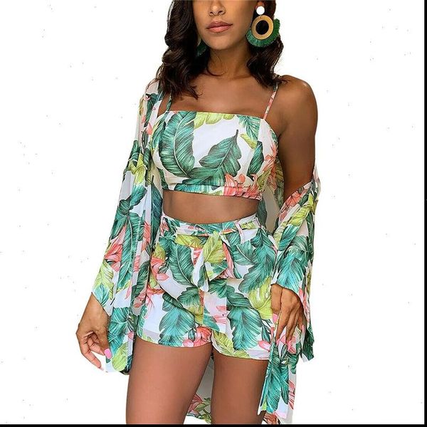 summer new women boho 3pcs floral print cardigan blouse crop shorts lady holiday beach three pieces set casual shorts sets, Gray
summer new women boho 3pcs floral print cardigan blouse crop shorts lady holiday beach three pieces set casual shorts sets, Gray