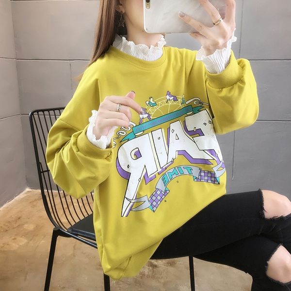 ctrnf printing loose size coatstitching fashionable thin letters 2020 korean style long autumn women's large long sleeve tzf middle s, Black
ctrnf printing loose size coatstitching fashionable thin letters 2020 korean style long autumn women's large long sleeve tzf middle s, Black