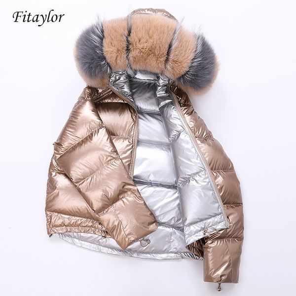 fitaylor white duck down big aritificial fur parkas winter jacket women gold silver double side coat female warm down oversize y200107, Black
fitaylor white duck down big aritificial fur parkas winter jacket women gold silver double side coat female warm down oversize y200107, Black
