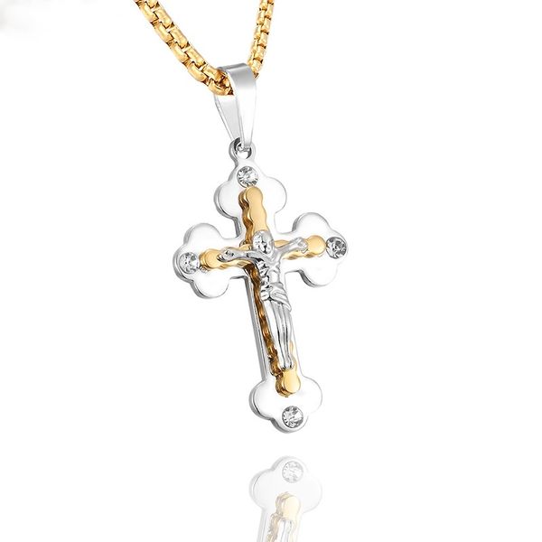 cross pendant with neck chain fashion stainless steel small crucifix jesus women christ jewelry steampunk accessories, Silver
cross pendant with neck chain fashion stainless steel small crucifix jesus women christ jewelry steampunk accessories, Silver