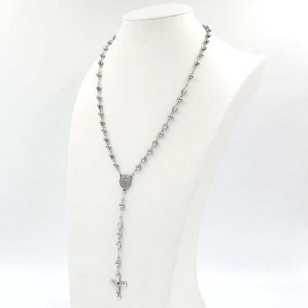 1 stainless steel virgin mary rosary necklaces chain pendant catholic church women men wholesale jesus cross christian jewelry, Silver
1 stainless steel virgin mary rosary necklaces chain pendant catholic church women men wholesale jesus cross christian jewelry, Silver