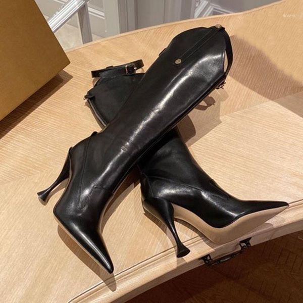 women knee high boots genuine leather woman long boots pointed toe fashion shoes 10.5cm1, Black
women knee high boots genuine leather woman long boots pointed toe fashion shoes 10.5cm1, Black
