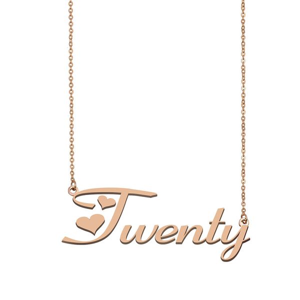 Twenty Name Necklace Custom Nameplate Pendant for Women Girls Birthday Gift Kids Best Friends Jewelry 18k Gold Plated Stainless Steel, Silver
Twenty Name Necklace Custom Nameplate Pendant for Women Girls Birthday Gift Kids Best Friends Jewelry 18k Gold Plated Stainless Steel, Silver