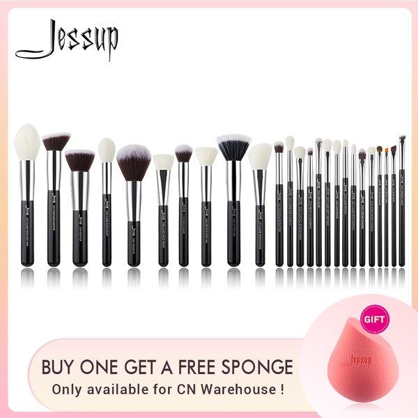 jessup black/silver professional makeup brushes set foundation powder eyeshadow make up brush blushes natural-synthetic hair 201007
jessup black/silver professional makeup brushes set foundation powder eyeshadow make up brush blushes natural-synthetic hair 201007