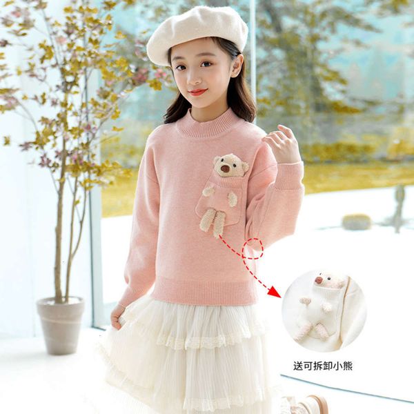 autumn 2020 korean clothing pullover girl's big children's little bear's sweater girl, Blue
autumn 2020 korean clothing pullover girl's big children's little bear's sweater girl, Blue