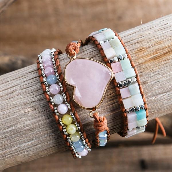 tennis multilayered leather wrap bracelet w/ natural stonerose quartz beaded strands boho beads jewelry wholesale dropship, Golden;silver
tennis multilayered leather wrap bracelet w/ natural stonerose quartz beaded strands boho beads jewelry wholesale dropship, Golden;silver