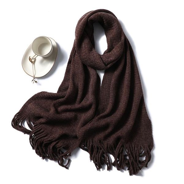 2020 новый шарф женщины мода knit зимы кашемир имитация шарфы lady шаль soft long размер платки полосатого foulard бандан jlllfj, Blue;gray