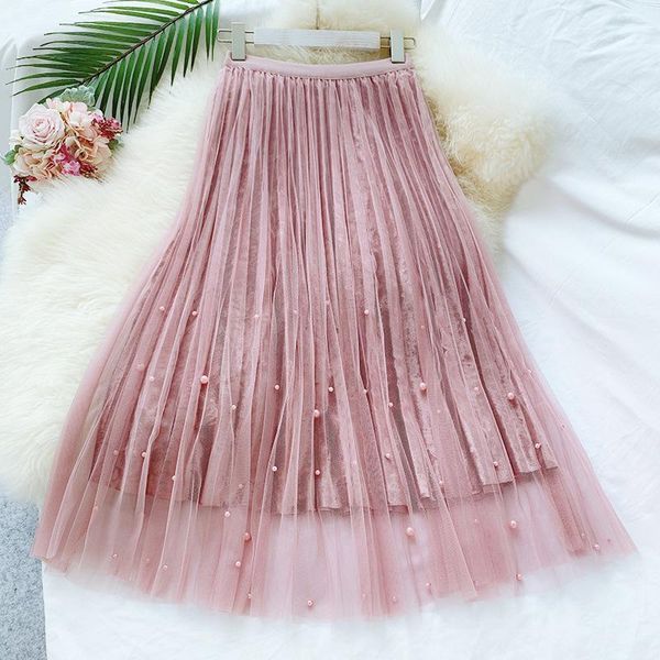 velvet spelling gauze half-body skirt woman high waist nail pearl pleated yarn skirt long fund rendering1, Black
velvet spelling gauze half-body skirt woman high waist nail pearl pleated yarn skirt long fund rendering1, Black