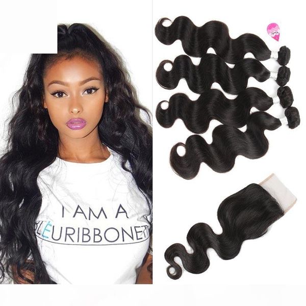 brazilian body wave virgin hair weave with closure brazilian peruvian indian malaysian 4x4 lace closure with bundles remy human hair wefts, Black
brazilian body wave virgin hair weave with closure brazilian peruvian indian malaysian 4x4 lace closure with bundles remy human hair wefts, Black
