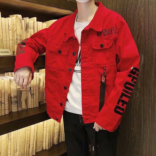 men's jackets japanese retro bf wind tooling denim jacket male autumn korean trendy hong kong style loose handsome hole, Black;brown
men's jackets japanese retro bf wind tooling denim jacket male autumn korean trendy hong kong style loose handsome hole, Black;brown