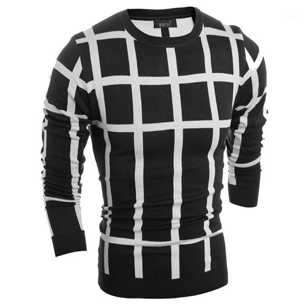 2018 autumn and winter new size square men's casual knitting circular neck pullover sweater1, White;black
2018 autumn and winter new size square men's casual knitting circular neck pullover sweater1, White;black