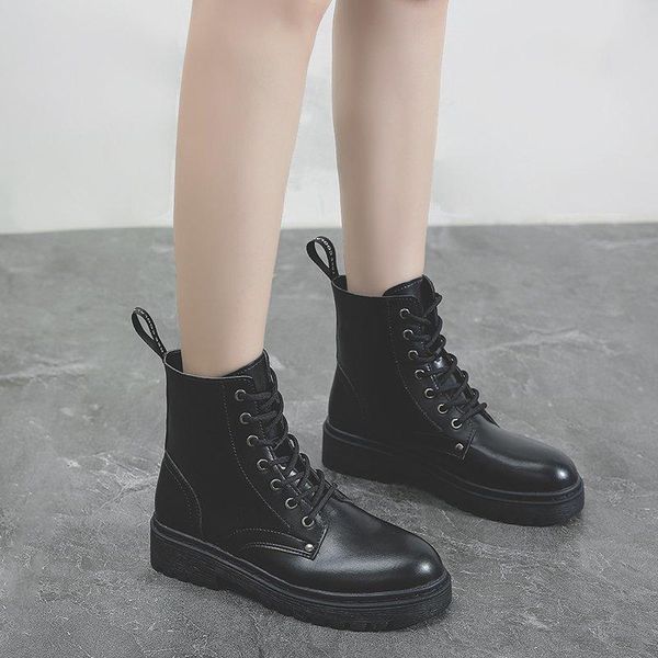 med heel boots boots-women lace up brand women's shoes round toe platform summer booties 2020 fashion rock ankle rubber, Black
med heel boots boots-women lace up brand women's shoes round toe platform summer booties 2020 fashion rock ankle rubber, Black
