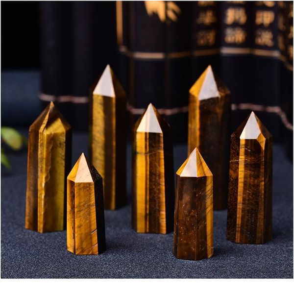 natural tiger eye crystal point healing stone quartz crystal wand crafts mineral 50-80mm for home decoration ornaments qylsxl, Black
natural tiger eye crystal point healing stone quartz crystal wand crafts mineral 50-80mm for home decoration ornaments qylsxl, Black