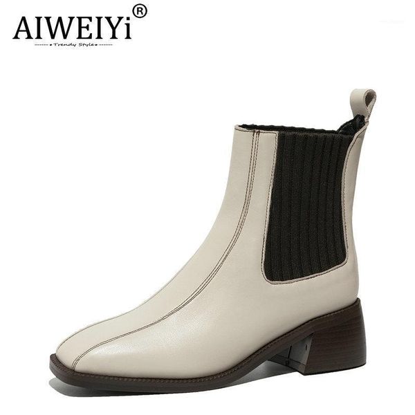 aiweiyi genuine leather woman ankle boots vintage elastic band motorcycle boots chunky high heels winter snow shoes woman1, Black
aiweiyi genuine leather woman ankle boots vintage elastic band motorcycle boots chunky high heels winter snow shoes woman1, Black