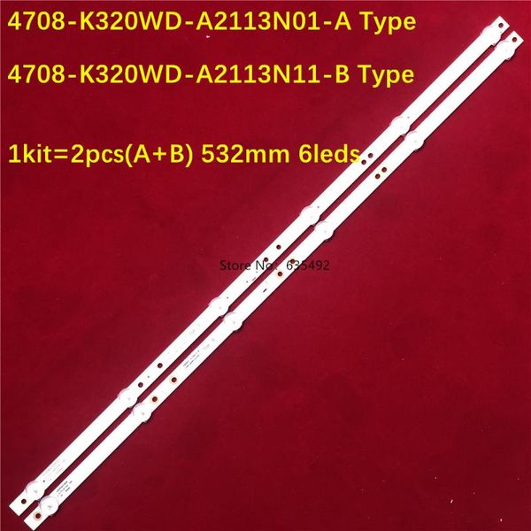 532mm led backlight strip 6lamps for for k320wdx a1 a2 4708-k320wd-a2113n01 4708-k320wd-a1113n11 a b type 2t-c32acsa
532mm led backlight strip 6lamps for for k320wdx a1 a2 4708-k320wd-a2113n01 4708-k320wd-a1113n11 a b type 2t-c32acsa