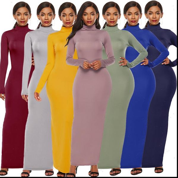 2021 spring summer women solid casual slim bodycon package hip maxi dress long sleeve turtleneck stretchy long dress plus size, Black;gray
2021 spring summer women solid casual slim bodycon package hip maxi dress long sleeve turtleneck stretchy long dress plus size, Black;gray