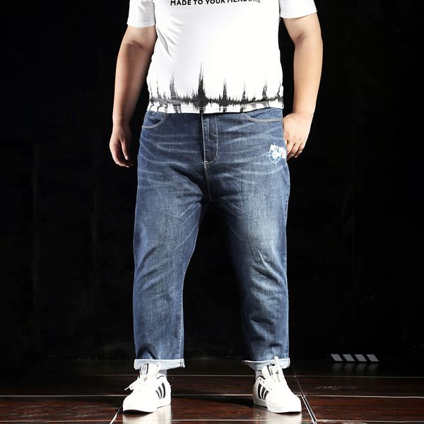 large jeans blue men's plus size printing elastic stretch slim feet trousers 42 44 46 loose classic straight pants
large jeans blue men's plus size printing elastic stretch slim feet trousers 42 44 46 loose classic straight pants
