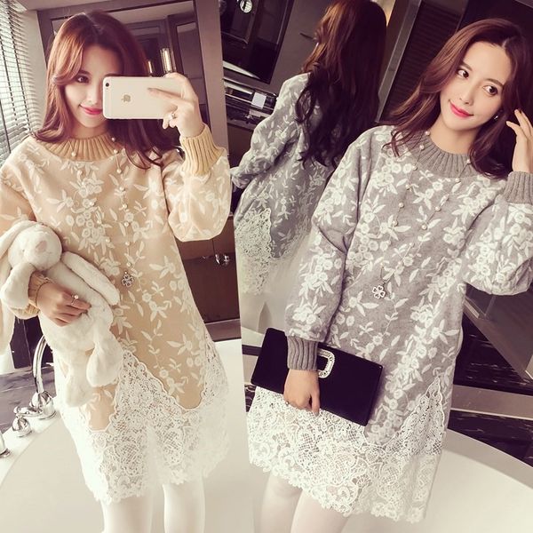 autumn new women's large korean bottoming shirt lace splicing long sleeve t-shirt for students' fashion wear
autumn new women's large korean bottoming shirt lace splicing long sleeve t-shirt for students' fashion wear