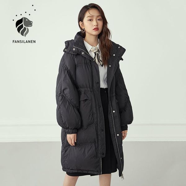 fansilanen black hooded winter long down coat women light thermal puffer jacket female orange oversized wram feather down parka
fansilanen black hooded winter long down coat women light thermal puffer jacket female orange oversized wram feather down parka