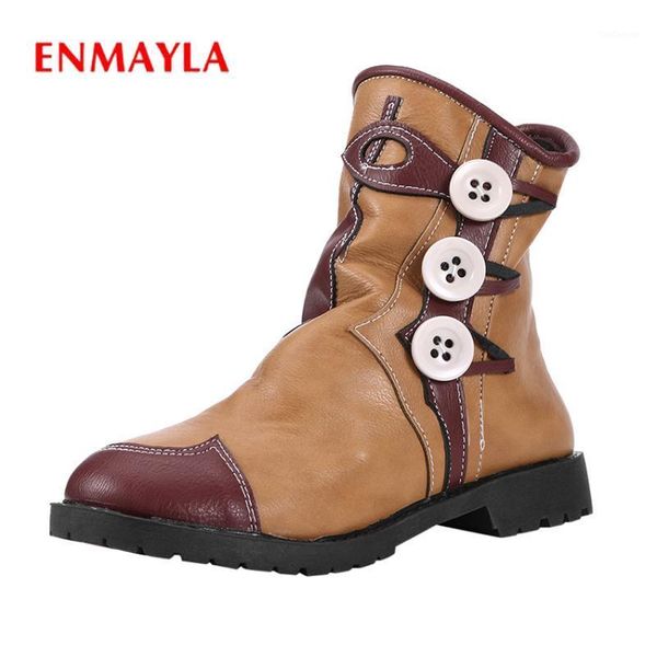 boots enmayla round toe flat button mid-calf winter women square heel microfiber mixed colors shoes short plush pu leather boots1, Black
boots enmayla round toe flat button mid-calf winter women square heel microfiber mixed colors shoes short plush pu leather boots1, Black