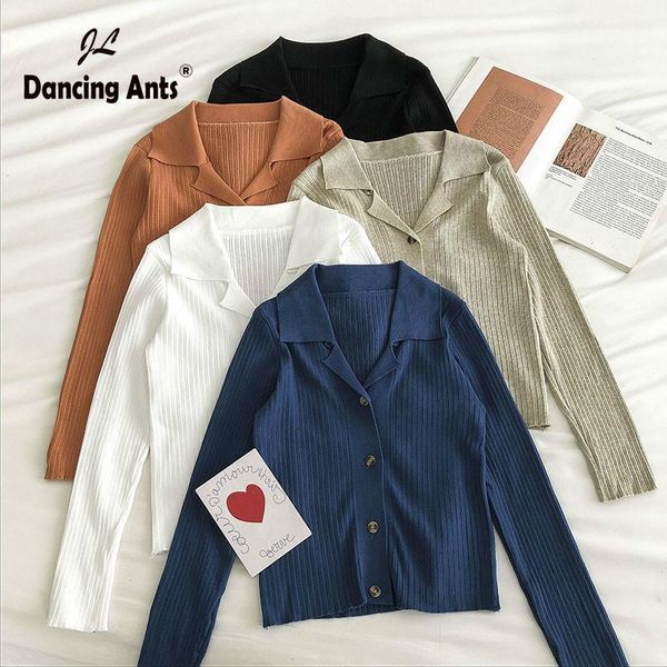 women knitting sweater long sleeves collar single-breasted korean cardigans solid new autumn or winter vintage sweaters1, White
women knitting sweater long sleeves collar single-breasted korean cardigans solid new autumn or winter vintage sweaters1, White