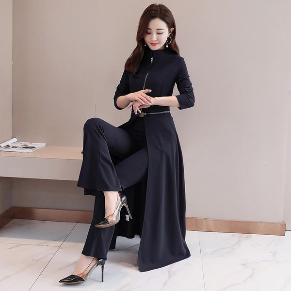 2021 new spring full women long slacks suit three pieces lady set of the chic girly girlie outfits zip uniform 19a0, Gray
2021 new spring full women long slacks suit three pieces lady set of the chic girly girlie outfits zip uniform 19a0, Gray