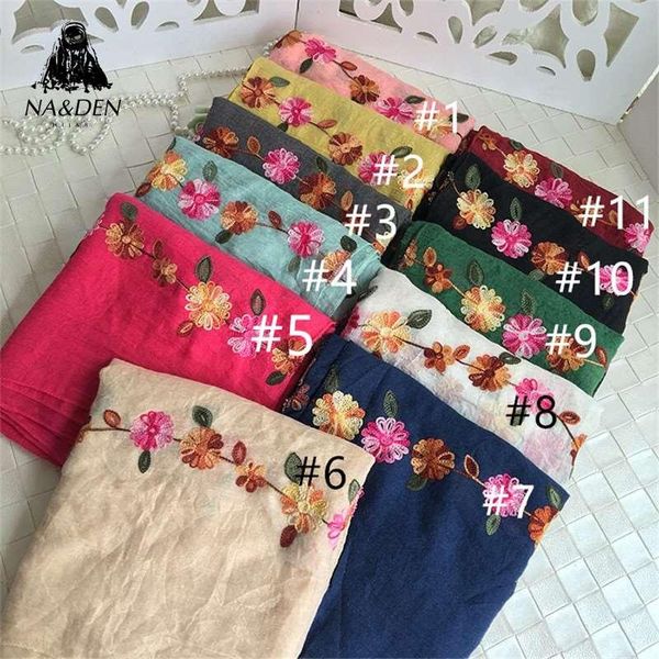 solid viscose cotton scarf with embroidered scarves muslim women hijabs islamic wraps heads bandana eid shawls muffler 10pcs/lot, Blue;gray
solid viscose cotton scarf with embroidered scarves muslim women hijabs islamic wraps heads bandana eid shawls muffler 10pcs/lot, Blue;gray