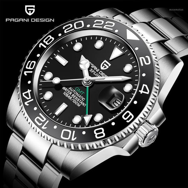 pagani design brand sapphire glass automatic watch reloj hombre luxury men mechanical wristwatch stainless steel gmt watch men1, Slivery;brown
pagani design brand sapphire glass automatic watch reloj hombre luxury men mechanical wristwatch stainless steel gmt watch men1, Slivery;brown