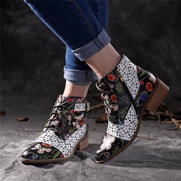 winter women ankle boots ethnic style flower printed ladies shoes pu leather boots women high heel buckle shoes pump botas mujer y200114, Black
winter women ankle boots ethnic style flower printed ladies shoes pu leather boots women high heel buckle shoes pump botas mujer y200114, Black