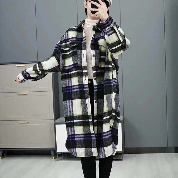 2021 new women's coat autumn and winter mid length wool fashion hooded plaid shirt niy0, Black
2021 new women's coat autumn and winter mid length wool fashion hooded plaid shirt niy0, Black