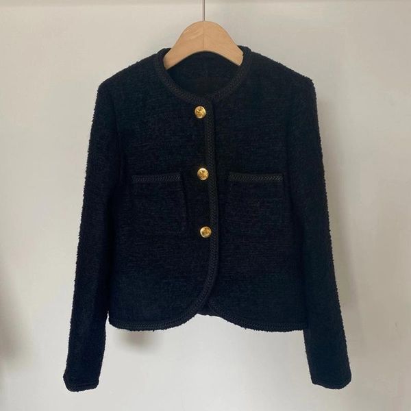 with ce, lisa with early spring of 2021 the new small sweet wind brief paragraph tweed wool coat black gold
with ce, lisa with early spring of 2021 the new small sweet wind brief paragraph tweed wool coat black gold