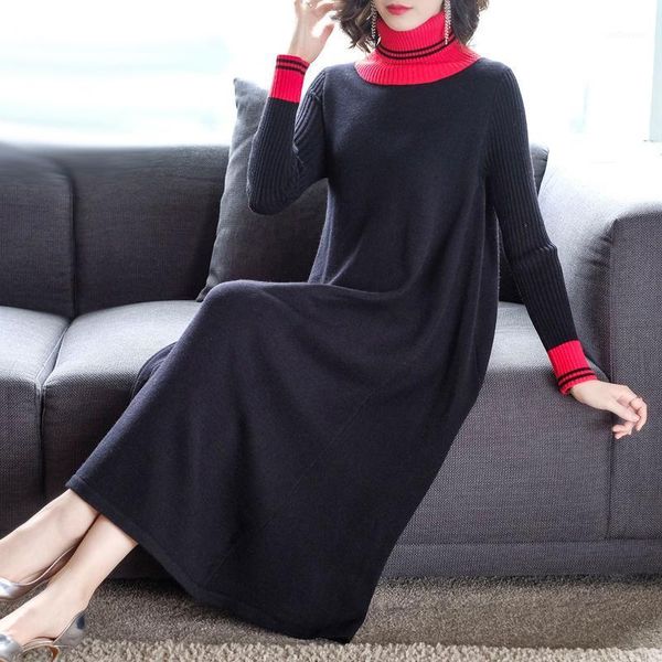 winter vintage women's turtleneck black sweater dress 2020 autumn long casual knitting maxi dress elegant bodycon party vestidos1, Black;gray
winter vintage women's turtleneck black sweater dress 2020 autumn long casual knitting maxi dress elegant bodycon party vestidos1, Black;gray