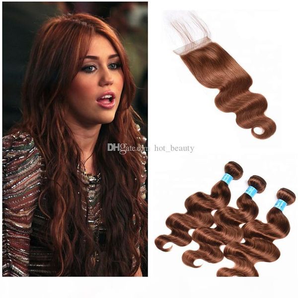 brown virgin brazilian human hair 3 bundles deals with 4x4 lace closure body wave #4 human hair weaves extensions with closure, Black
brown virgin brazilian human hair 3 bundles deals with 4x4 lace closure body wave #4 human hair weaves extensions with closure, Black