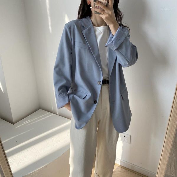2020 new pure color elegant women blazer turn down collar women spring coat casaco feminino casual for1, White;black
2020 new pure color elegant women blazer turn down collar women spring coat casaco feminino casual for1, White;black