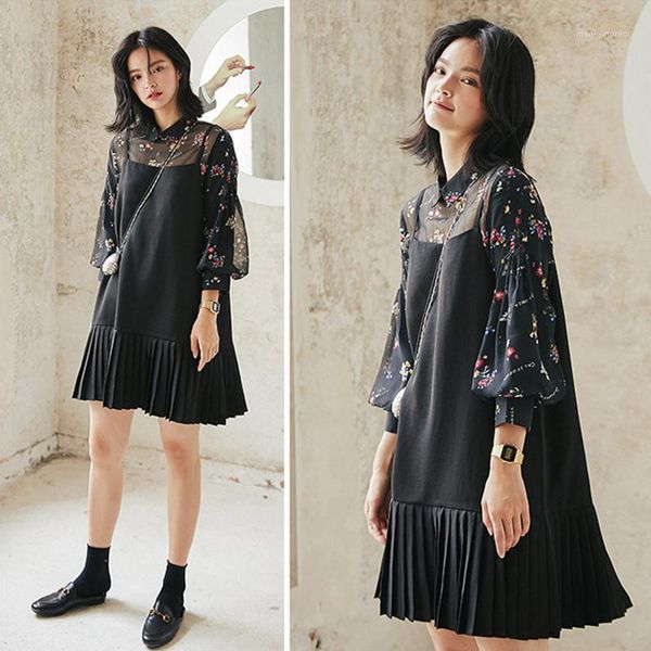 floral print mesh lantern sleeve dresses women 2 piece 2020 spring plus size black dress sweet elegant young girls lady clothing1, Black;gray
floral print mesh lantern sleeve dresses women 2 piece 2020 spring plus size black dress sweet elegant young girls lady clothing1, Black;gray