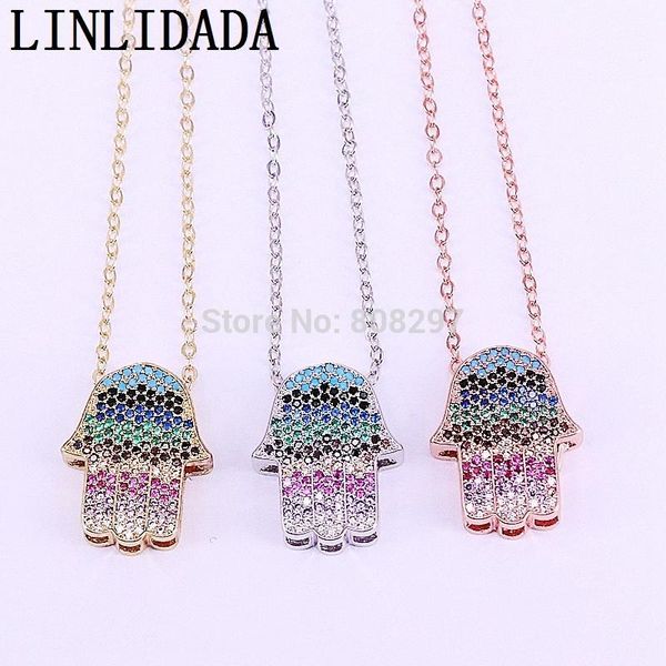 8pcs fashion jewelry micro pave cz charm hamsa hand necklace cubic zirconia pendants necklaces for women1, Silver
8pcs fashion jewelry micro pave cz charm hamsa hand necklace cubic zirconia pendants necklaces for women1, Silver