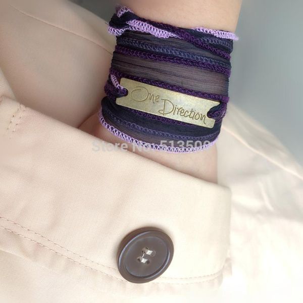 one direction" inspiration energetic silk ribbon twist wrap bracelet ing, Golden;silver
one direction" inspiration energetic silk ribbon twist wrap bracelet ing, Golden;silver