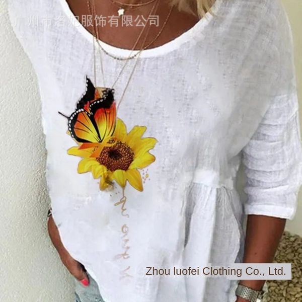 08cgf 2020 new t-shir loose round neck flower printed short-sleeved 2020 new t-shirt loose round neck flower printed short-sleeved women, White
08cgf 2020 new t-shir loose round neck flower printed short-sleeved 2020 new t-shirt loose round neck flower printed short-sleeved women, White