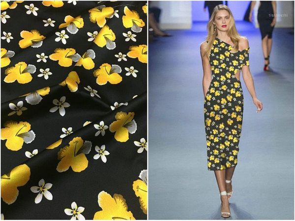 new black bottom small yellow flower digital inkjet silk stretch satin fabric high silk dress cheongsam shirt suit cloth1, Black;white
new black bottom small yellow flower digital inkjet silk stretch satin fabric high silk dress cheongsam shirt suit cloth1, Black;white