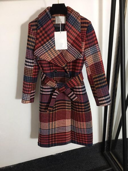 women's wool & blends arrival autumn clothes 2021 fashion red plaid coat long england style elegant woolen overcoat women, Black
women's wool & blends arrival autumn clothes 2021 fashion red plaid coat long england style elegant woolen overcoat women, Black