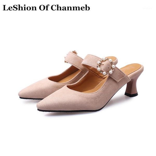 larger size 43 44 45 46 women faux suede mules pearl buckle decoration slip ons heels woman black nude slippers summer shoes new1
larger size 43 44 45 46 women faux suede mules pearl buckle decoration slip ons heels woman black nude slippers summer shoes new1