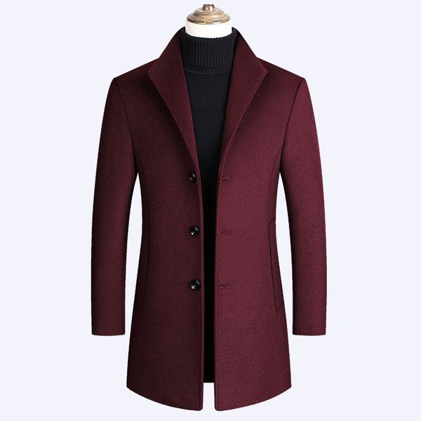 men's wool blends men coats midlength trench jackets winter casual solid single breasted long sleeve lapel collar overcoat male slim ja, Black
men's wool blends men coats midlength trench jackets winter casual solid single breasted long sleeve lapel collar overcoat male slim ja, Black