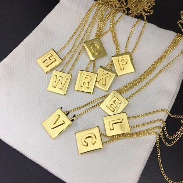 pendant necklaces brass initial letter name square women necklace gold, Silver
pendant necklaces brass initial letter name square women necklace gold, Silver