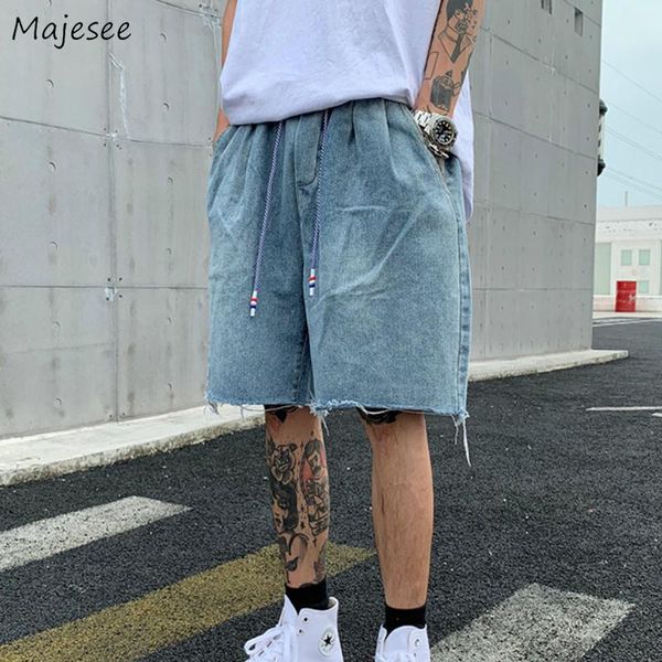 men's jeans men denim casual loose straight knee length male all-match bottoms elastic waist summer leisure korean style ulzzang chic, Blue
men's jeans men denim casual loose straight knee length male all-match bottoms elastic waist summer leisure korean style ulzzang chic, Blue