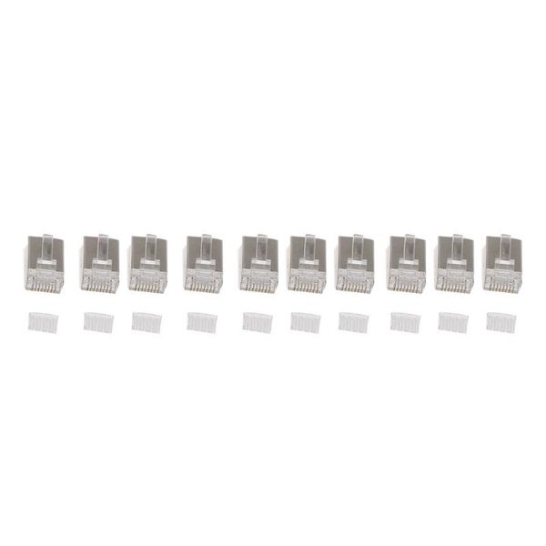 computer cables & connectors 10pcs rj45 connector cat6 modular plugs shielded version with loading bar
computer cables & connectors 10pcs rj45 connector cat6 modular plugs shielded version with loading bar