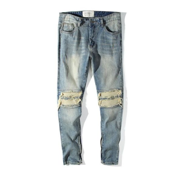 ewq / men's wear high street hole padded denim trousers zipper bottoms slim vintage design jeans male 2020 9y2704, Blue
ewq / men's wear high street hole padded denim trousers zipper bottoms slim vintage design jeans male 2020 9y2704, Blue