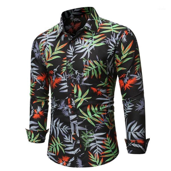 men's casual shirts feitong leaf printed shirt men 2021 spring summer slim fit long sleeve dress beach blusas camisa1, White;black
men's casual shirts feitong leaf printed shirt men 2021 spring summer slim fit long sleeve dress beach blusas camisa1, White;black