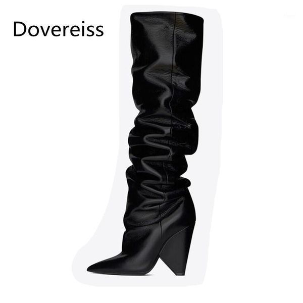dovereiss fashion women's shoes winter pointed toe pure color blue brown slip on elegant over the knee boots 33-441, Black
dovereiss fashion women's shoes winter pointed toe pure color blue brown slip on elegant over the knee boots 33-441, Black